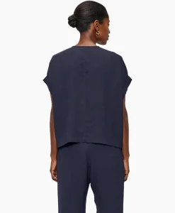 T-Shirts & Tops^Zenggi Top Fluid V-Neck Donker Blauw