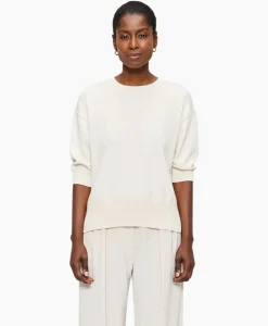 T-Shirts & Tops^Zenggi Top Relaxed Short Sleeve Off White