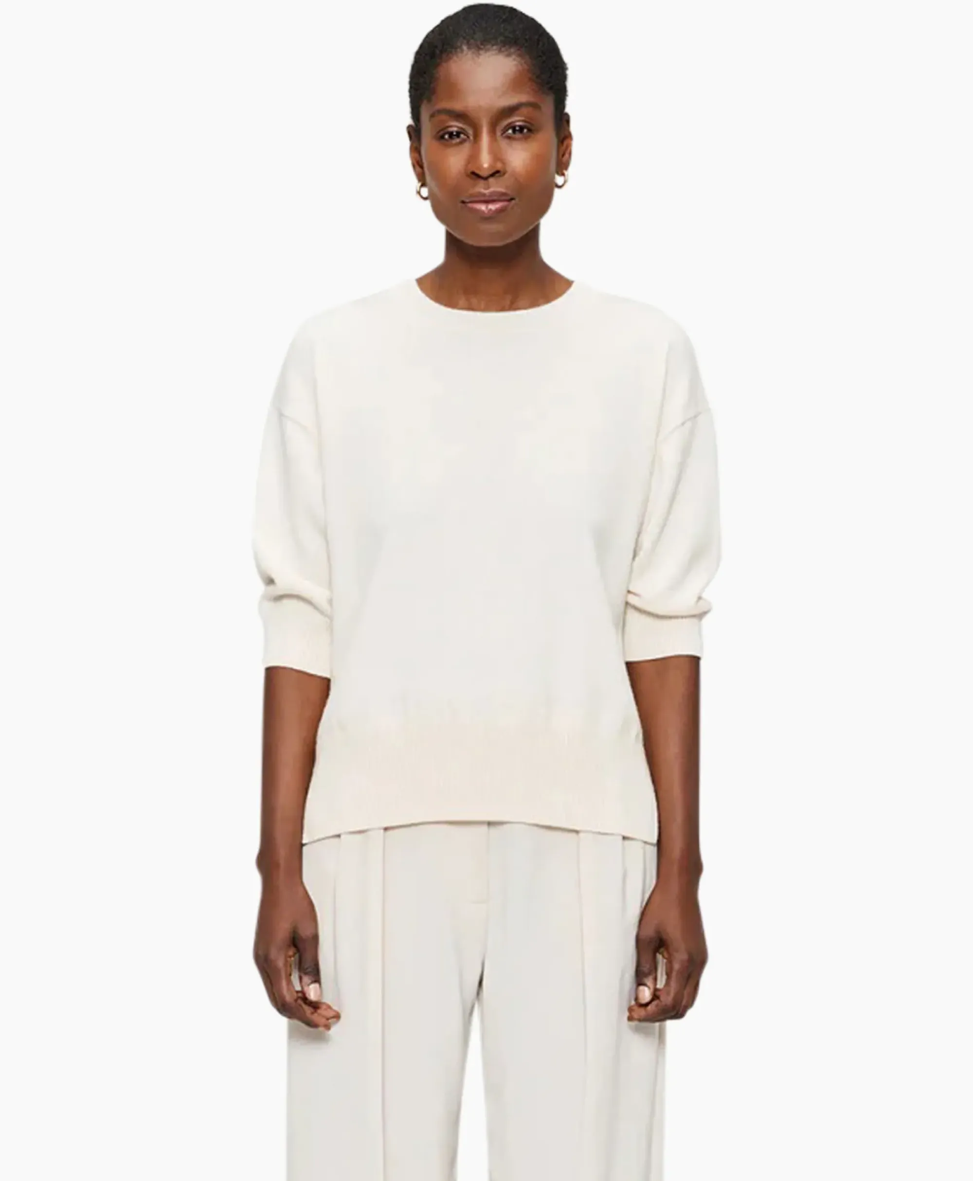 T-Shirts & Tops^Zenggi Top Relaxed Short Sleeve Off White