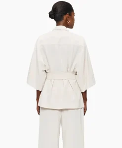 Vesten^Zenggi Vest Japanse Crepe Kimono Off White