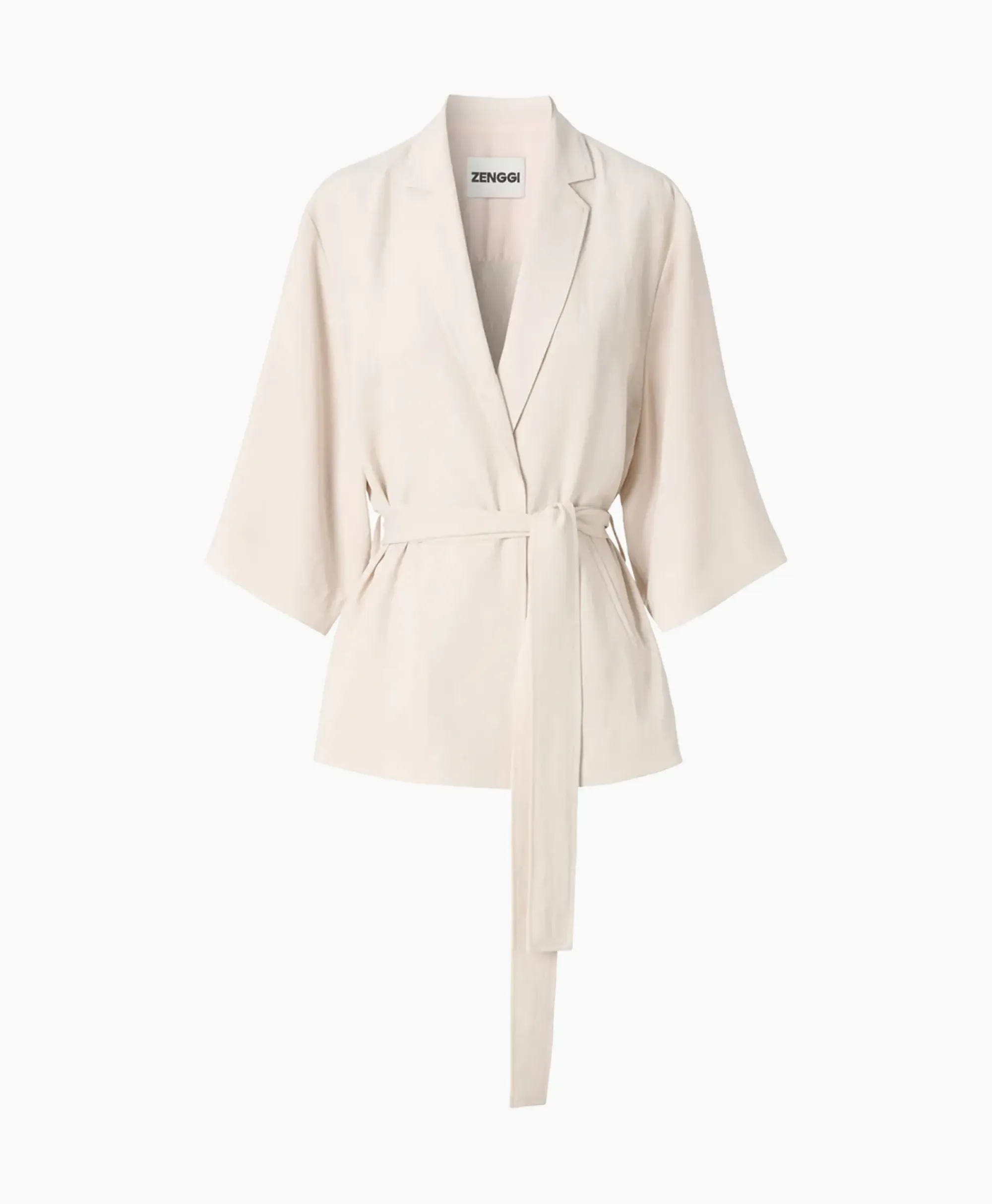 Vesten^Zenggi Vest Japanse Crepe Kimono Off White