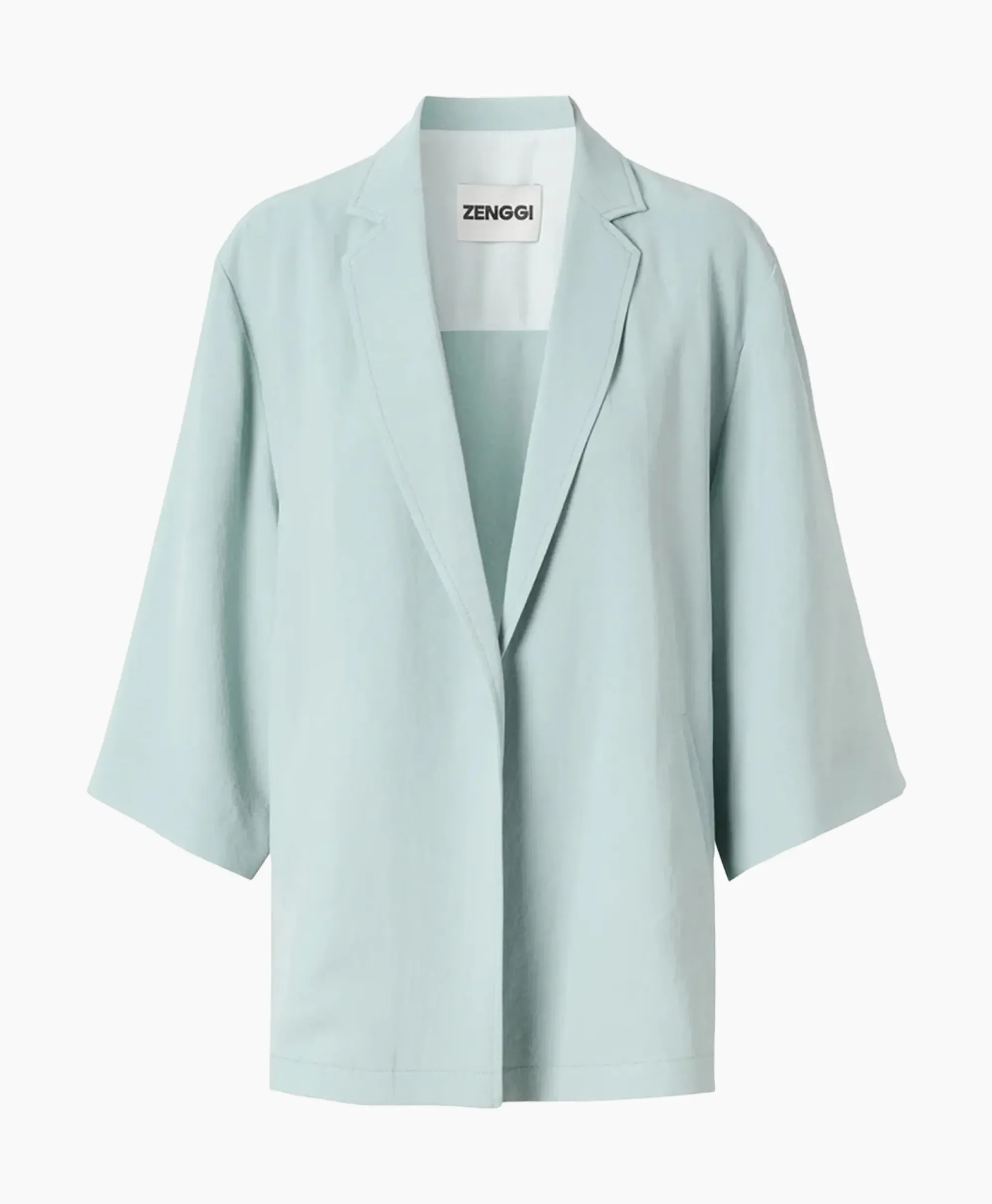 Vesten^Zenggi Vest Japanse Crepe Kimono Licht Groen